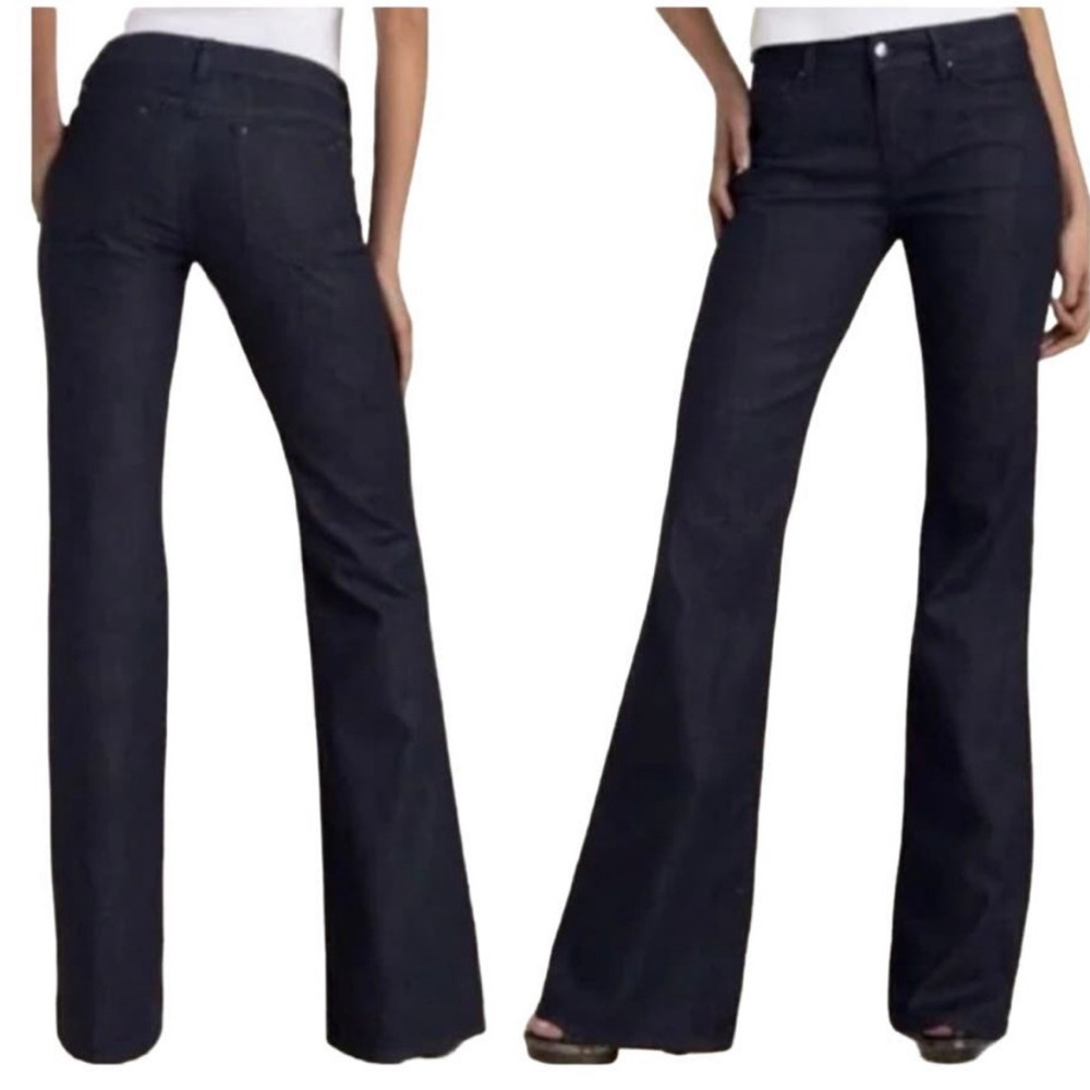 Joes Jeans The Gatsby High Rise Wide Leg Flare Jeans Womens 27 Y2K Dark Wash
